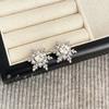 Pendientes de copo de nieve de diamante simples de viento frío pequeños exquisitos estilo moda temperamento sensación fresca joyería pequeña para oreja venta al por mayor