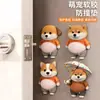 Adesivo Criativo Shiba Inu Barrigudo Anti-Colisão Almofada Anti-Colisão para Maçaneta de Porta de Silicone Brinquedo Criativo para Alívio do Estresse Parador de Porta de Casa Fofo
