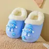 Chinelos infantis de algodão removíveis e laváveis para meninos, modelo novo, uso interno no inverno em casa, combinando com os pais, forrados com pelúcia, quentes, impermeáveis para meninos
