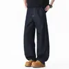 Ropa para Hombre Fengshe / Nuevo Estilo Primavera y Otoño 2026 Jeans de Color Original Estilo Americano Pierna Recta Holgada Pantalones de Pierna Curva Pantalones de Hombre