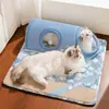 Túnel para Gatos de Primavera y Verano, Nido para Gatos Todo en Uno para Jugar y Dormir, Cama Transpirable para Gatos, Casa Escondite, Juguete de Pasaje para Gatos, Nido para Gatos, Nido para Mascotas al por Mayor