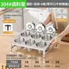 Caja de condimentos de acero inoxidable con compartimentos para condimentos, mermelada e ingredientes en polvo para hielo, adecuada para puestos