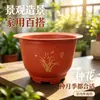 Maceta de Plástico para Paisajismo del Hogar Maceta para Orquídeas Maceta Simple para Clivia Bonsái Maceta Gruesa de Cerámica de Imitación Maceta de Flor de Imitación Zisha