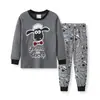 Roupas infantis Meninos Meninas bebê desenho animado listrado cão policial patrulha roupa de casa moda pijama conjunto