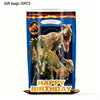 Bolsa de plástico tipo tote con tema de dibujos animados, bolsa de regalo para fiesta de cumpleaños, dinosaurio, sirena, coche de carreras, bolsa para envolver regalos de dulces