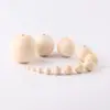 6-50mm Cor de Madeira Furo Reto Contas de Madeira Contas Redondas Contas Soltas Acessórios para Joias DIY Materiais para Miçangas Atacado Ponto