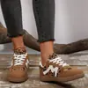 Zapatillas de Entrenamiento Alemanas para Mujer Talla Grande para Comercio Exterior y Ventas Transfronterizas, Otoño e Invierno 2025 Nuevos Zapatos Planos con Bloques de Color Retro Europeos y Americanos