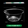 Juego de cuenco y cuchara de cristal desechable, cuenco transparente de plástico engrosado para postre y sopa, vajilla para banquetes y uso doméstico, cuenco para llevar