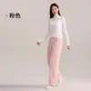 Pantalones cálidos cálidos forro polar coral más terciopelo engrosados talla grande pijama pantalones de maternidad otoño e invierno cálidos no apretados en el estómago pantalones casuales para mujeres embarazadas