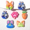 Gato de Dibujos Animados Pata de Animal Donut DIY Pegamento de Crema Pasador Accesorios de Resina Funda de Teléfono Llavero Pegatina para Taza de Agua