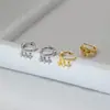 Nalan Argente Sterling S925 Ear Cuff Torcido de Três Diamantes Estilo Ins Simples Exquisito Design de Nicho Brincos Modernos M08506