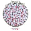 8mm de vidro gelo transparente dupla talão de tinta florescendo contas de ouro DIY artesanal colar pulseira jóias acessórios contas soltas
