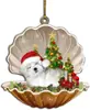Europa y Estados Unidos decoración transfronteriza nuevo colgante para árbol de Navidad lindo colgante de concha de cachorro adornos regalos de Navidad para niños