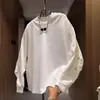 Camiseta Larga Única Decorada con Remaches 2026 para Hombres y Mujeres, Cuello Semi-Alto, Dobladillo Irregular, Top de Corte Holgado