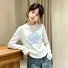 Camiseta de manga larga con cuello redondo, cálida, ajustada y cómoda, estilo nuevo, de forro polar alemán de doble cara, capa base para niños, top casual, ropa para niñas