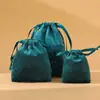 Bolsa Quadrada de Veludo com Cordão Antioxidação à Prova de Poeira Embalagem para Joias Bolsa de Armazenamento de Joias Pronta para Venda