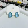 Pendientes para Rostros Cuadrados y Redondos, Estilo Coreano Otoño e Invierno Versátiles de Nicho Coloridos Gota de Aceite Corrugados Pendientes de Moda Estilo Hong Kong