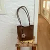 Bolsa de Tecido Retrô Transfronteiriça para Mulheres, Nova Bolsa Tote Tendência Outono 2026, Bolsa de Ombro Simples de Grande Capacidade para o Dia a Dia