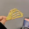 Europeo y Americano Calavera Garra Metal Araña Pinza de Tiburón Grande Accesorios para el Cabello Estilo Oscuro Pinzas para el Cabello Pinza