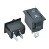Interruptor Mini Pequeno Kcd1 Quadrado 10*15mm 2 Pinos 2 Velocidades Interruptor de Impressão Dois Pinos Duas Velocidades Pequeno Plástico de Vedação Interruptor de Máquina