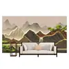 Papel tapiz de rocalla tridimensional 3D sala de té de vuelta a la pared de Jinshan tienda de recogida de cera mostrador de recepción mural de fondo agua que fluye para hacer dinero papel tapiz
