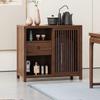 Nuevo gabinete de té de estilo chino, gabinete lateral de olmo antiguo, gabinete de comedor simple para apartamento pequeño, mesa de té de madera maciza de nogal para oficina
