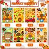 Pegatinas de Juguete para Fiesta del Día de Acción de Gracias Pegatinas del Día de Acción de Gracias adecuadas para Niños Actividad del Día de Acción de Gracias Pegatinas de Pavo