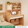 Mesa de Estudo para Alunos com Estante Integrada Armário de Armazenamento Mesa de Escrita para Quarto de Aluno do Ensino Fundamental
