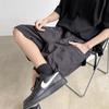 Pantalones Cortos Estilo Hong Kong para Hombre 2024 Verano Nueva Llegada Bolsillo Grande Ropa de Trabajo Pierna Ancha Suelta High Street Guapo Adolescente