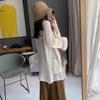 Cardigan de Crochê Renda para Mulheres, Versão Coreana de Outono, Suéter Transparente de Manga Longa Solto Emagrecedor, Xale Casaco