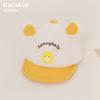Chapéu de Sol para Bebê Primavera e Verão Chapéu Infantil Chapéu de Bico de Pato Meninos e Meninas Bebê Bordado Alfabeto Urso Boné de Baseball Chapéu de Sol Infantil