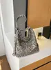 Bolso tote retro estilo coreano con estampado de leopardo y estrellas para mujer, nueva colección 2026, gran capacidad, moderno, casual y adecuado para ir al trabajo, se puede llevar como bolso de hombro o bolso cruzado