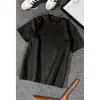 Camiseta de manga corta con corte tridimensional de patchwork deconstruido de la alta calle americana para hombre, marca de moda de verano, top elegante y sofisticado de media manga