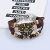 Comercio exterior súper ventas pulsera tejida de cuero de vaca vintage con cuentas hechas a mano comercio electrónico transfronterizo suministro estable joyería para hombre