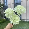 3 Cabezas de Hortensia de Madera Poética Flores Artificiales Decoración de Boda Europea Flores Artificiales al por Mayor