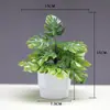 Nova Planta Artificial Pequena em Vaso Decoração de Mesa para Casa Sala de Estar Planta Verde Entrada de Sala Pública Decoração de Armário de Vinho Pequenos Enfeites