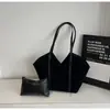 Bolsa Fosca Retrô Simples Feminina 2026 Nova Moda Grande Capacidade para o Dia a Dia Ombro Único Mão Sacola Tote Balde