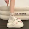 Estilo Nicho Simples Único2026 Sapatos Femininos de Verão DIY Gato com Laço Cartoon Birkenstock Versáteis para o Trabalho Fechados