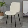 Funda de Cojín para Silla de Comedor Curva Escandinava Respaldo Semicircular Integrado Universal para Hogar Restaurante Elástica