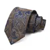 Gravata Masculina Logotipo Personalizado Gravata Paisley Vermelha Casamento Noivo Gravata de Alta Qualidade Amarrada à Mão para Homens