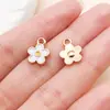 Pingentes de Gota de Óleo de Flor Branca Pura Margarida Flor de Cerejeira Rosa Crisântemo Brincos Pulseira Acessórios de Joia DIY Atacado