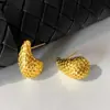 Brincos de Rede Gota d'Água com Design Personalizado de Nicho Transfronteiriço Europeu e Americano Moda Acessível Luxo de Ponta Brincos Banhados a Ouro Real