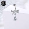 Anillo para Ombligo de Aleación de Titanio F136 con Lazo y Forma de Gota de Agua Joyería para Piercings de Material G23 Exportación Directa de Joyería
