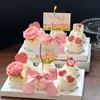 Decoración para Cupcakes del Día de San Valentín Chino 2025 Inserto Pareja de Enamorados Feliz Festividad Accesorios para Vestir Rosas