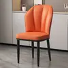 Silla de comedor estilo crema lujo ligero gama alta minimalista moderno estilo diseñador minimalista silla con respaldo para maquillaje en casa