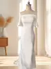Vestido de Noiva Leve 2026 Novo Estilo Simples Ombro a Ombro Estilo Floresta Noiva Casamento Cauda de Sereia Francês Hepburn Fotografia de Viagem Vestido para Sair