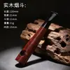 Pequeña pipa portátil de madera maciza, pulida de madera natural para una sensación suave, una pipa de tabaco portátil para hombres
