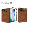 Nova Capa de Celular Aplicável para iPhone duo Galvanizada à Prova de Queda Carregamento Sem Fio Tela Dobrável da Apple Capa Protetora de Couro
