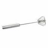 Batidora de huevos semiautomática de acero inoxidable, mezcladora rotatoria para crema y huevos, batidora manual para el hogar, directa de fábrica