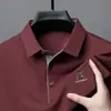 Camisa polo masculina sem costura de manga curta para o verão, top masculino moderno e estiloso, camiseta leve de meia manga